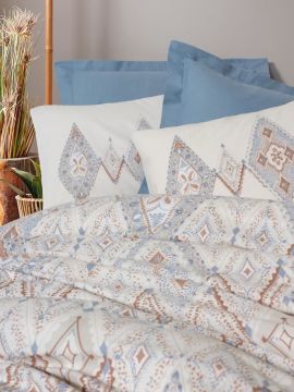 Cotton Box Tek Kişilik Bohem Nevresim Takımı Zanora İndigo