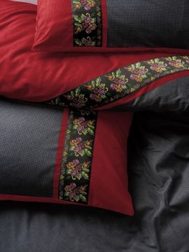 Cotton Box Folk Art Çift Kişilik Nevresim Takımı Lienzo Antrasit