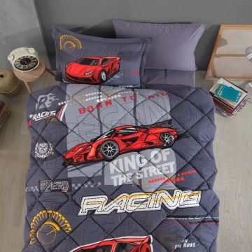 Clasy Tek Kişilik Ranforce Genç Desen Uyku Seti Racing Team