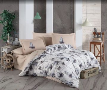 Hobby Çift Kişilik Ranforce Nevresim Takımı Milena Mavi