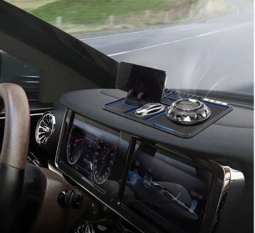 Torpido Üstü Numaratörlü Telefon Tutucu Kaydırmaz Mat