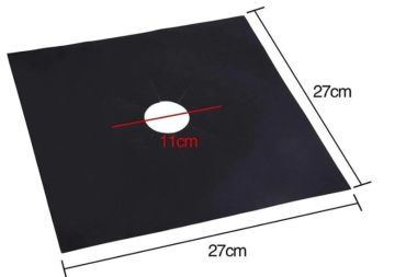 Ocak Koruyucu Folyo Yanmaz Yapışmaz 4'lü Set SiYAH