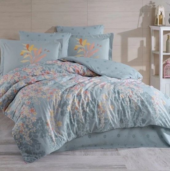 Hobby Çift Kişilik Ranforce Nevresim Takımı Serena Kahve