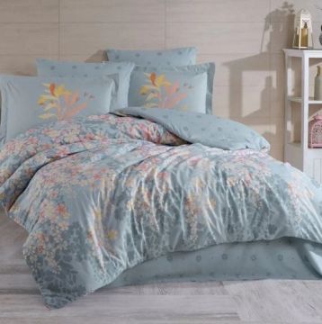 Hobby Çift Kişilik Ranforce Nevresim Takımı Serena Kahve