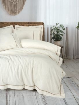 Cotton Box Çift Kişilik Nevresim Takımı Inborn Banded Kahve