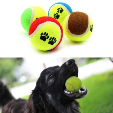 3'lü Renkli Desenli Tenis Topu Kedi Köpek Oyuncağı -1 adet stokta olan gönderilir