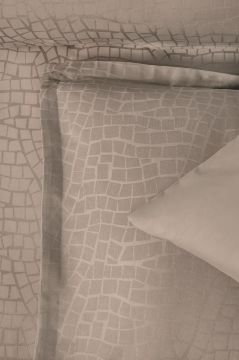 Altınbaşak Jakarlı Saten Çift Kişilik Nevresim Takımı Adelya Marble