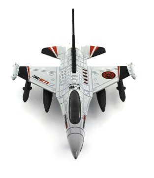 Çek Bırak Metal F-16 Benzeri Beyaz Savaş Uçağı Sesli Işıklı