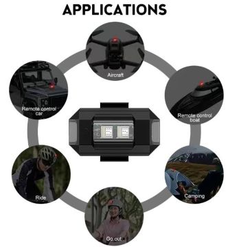 7 Renk Bisiklet Motosiklet Drone Işığı Çakarlı Lamba - 1 Adet Fiyatıdır