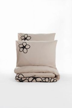 Cotton Box Brode Ranforce Çift Kişilik Nevresim Takımı Panos Kahve