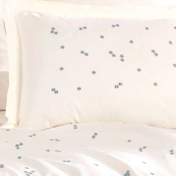 Hobby Çift Kişilik Poplin Premium Nakışlı Nevresim Spring Krem