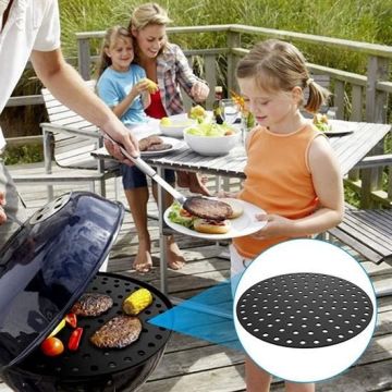Ürün Gezegeni® Renkli Isıya Dayanıklı Yıkanılabilir Silikon Fırın Ve Airfryer Yuvarlak Pişirme Matı 23 Cm