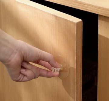 Çok Amaçlı Yapışkan Kristal Tutacak Kulp 4 Adet Set
