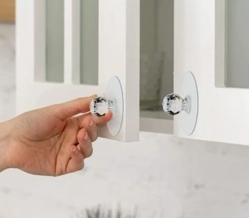 Çok Amaçlı Yapışkan Kristal Tutacak Kulp 4 Adet Set