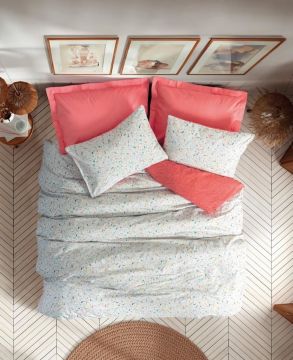 Cotton Box Petite Çift Kişilik Nevresim Takımı Messy Mercan
