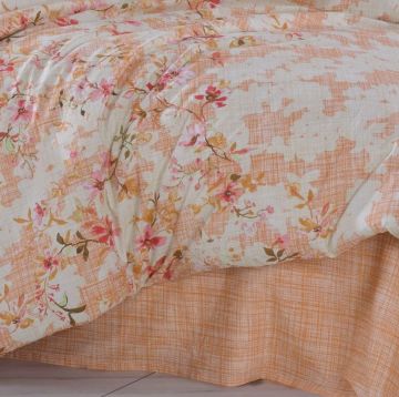 Hobby Çift Kişilik Poplin Nevresim Lily Somon