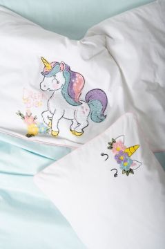 Cotton Box Punch Nakışlı Bebek Nevresim Takımı Doli Mint