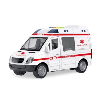 WY590E-F 1:16 Sürtmeli Sesli Işıklı Ambulans / Polis Arabası - 1 adet stokta olan gönderilir