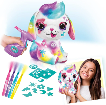 Airbrush Plush Boyanıp Yıkanabilen Peluş Köpek