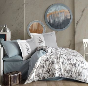 Hobby Çift Kişilik Poplin Nevresim Estate Taş