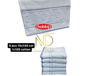 Hobby Sultan Mavi 70x140 6'lı Havlu Seti