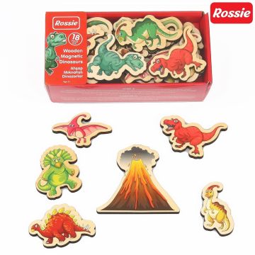 Rossie Mıknatıslı Ahşap Dinozorlar
