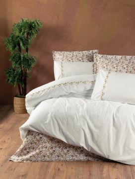 Cotton Box Majestic Seri Çift Kişilik Nevresim Takımı Polite Tarçın