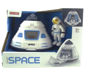 Işıklı ve Astronotlu Uzay Kapsülü