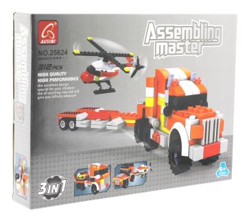 Ausini Assembling Master 3 in 1 312 Parça Araç Taşıyıcı Tır