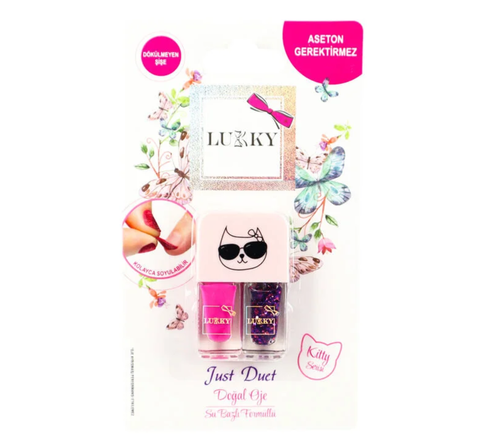 Lukky Soyulabilir Oje - 2 li Pembe Mor