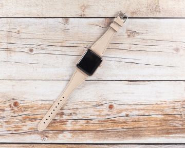 Apple Watch Uyumlu Deri Kordon 42-44-45mm Slim NU1