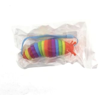 Kıvrılabilen Renkli Plastik Salyangoz Anahtarlık Turuncu