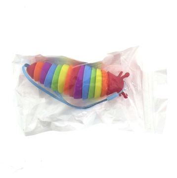 Kıvrılabilen Renkli Plastik Salyangoz Anahtarlık Kırmızı