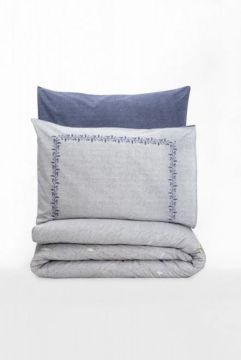 Cotton Box Modeline Nitsa Lacivert Tek Kişilik Nevresim Takımı