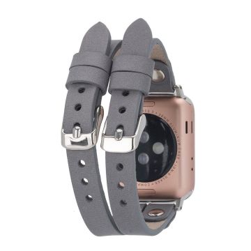 Apple Watch Uyumlu Deri Kordon Ely Double Tour ST RST9