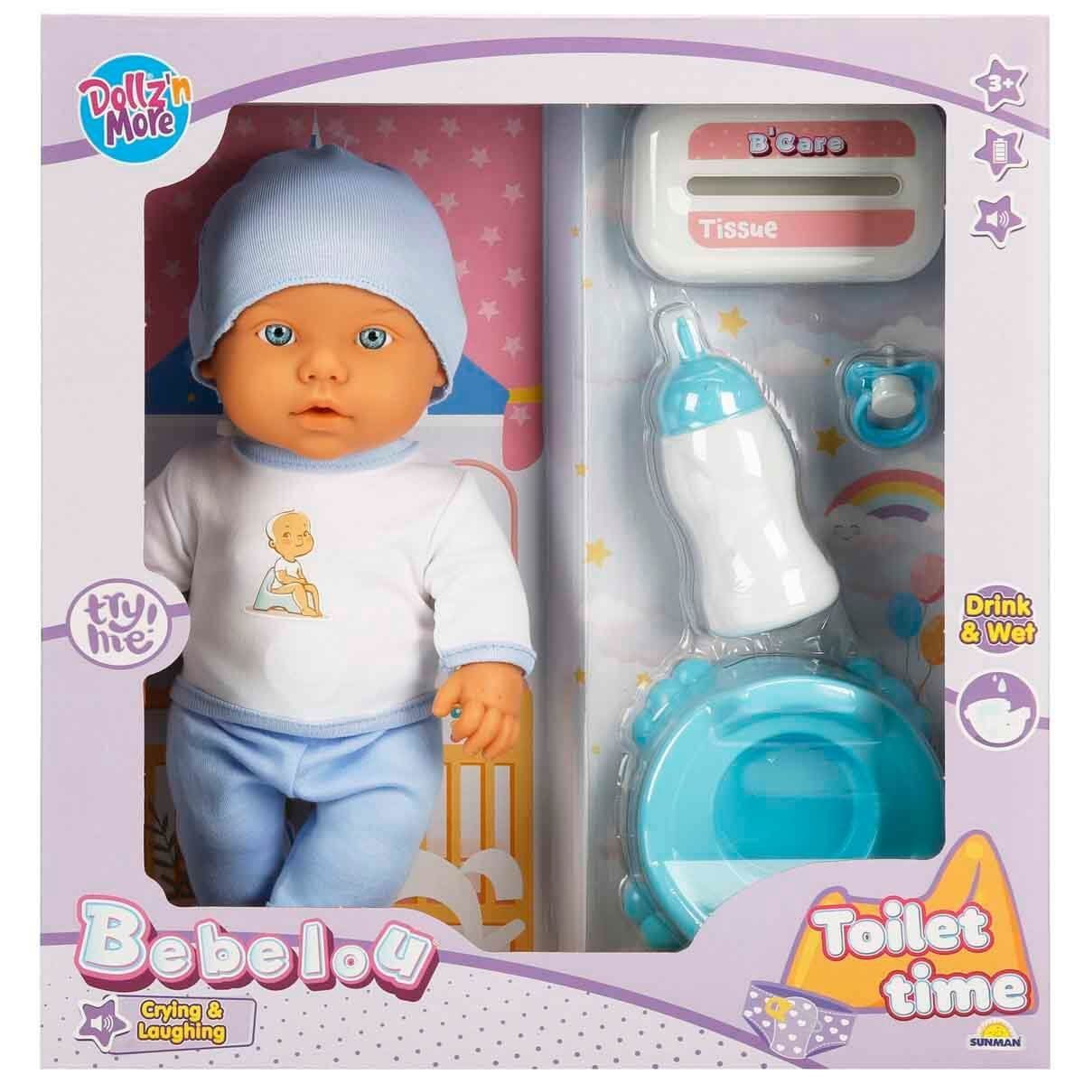 1030141 Sesli Bebelou Tuvalet Zamanı Bebek Seti 32 cm