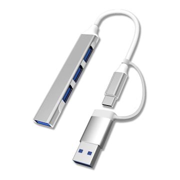 4 Port\'lu Bağlantı İstasyonu Ultra İnce USB Bölücü TYPE-C tipi Çoklu Arayüz Adaptörü Multi Usb Çoklayıcı