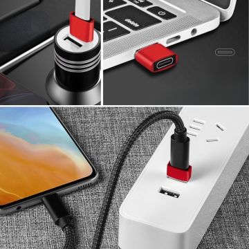 USB\'den TYPE-C \'ye Dönüştürücü Adaptör Veri Aktarımı Sağlayıcı Şarj Data Çevirici