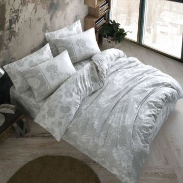 Hobby Çift Kişilik Ranforce Nevresim Takımı Jardin Silver