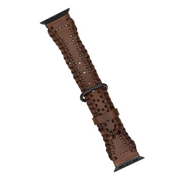 Apple Watch Uyumlu Deri Kordon 42-44-45mm SM58 RST2EF
