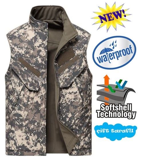 Softshell Reversible Çift Taraflı Yelek