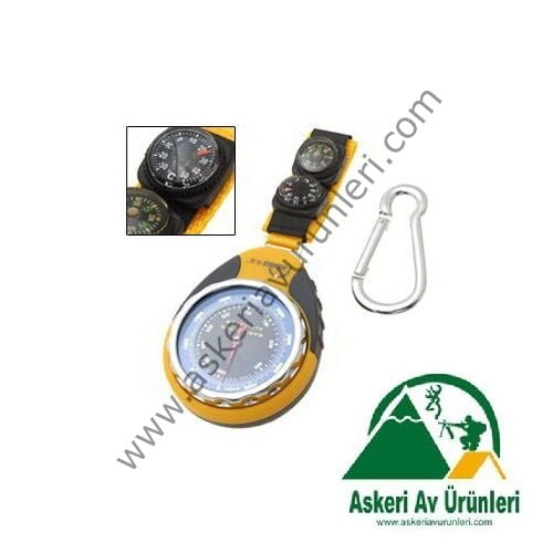 Yürüyüş Dağcılık Pusula Termometre Carabiner ile Altimetre Barometre