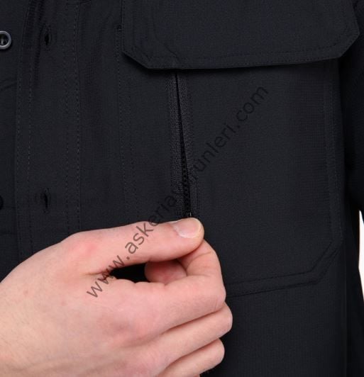 Commander Taktikal Likralı Gömlek Siyah