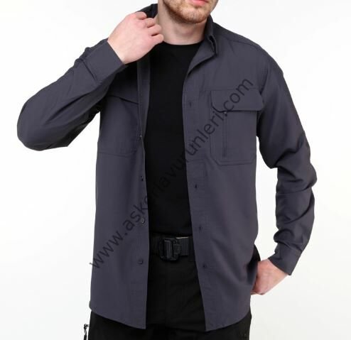 Commander Taktikal Likralı Gömlek Mavi