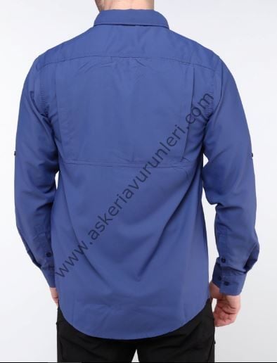 Commander Taktikal Likralı Gömlek Mavi