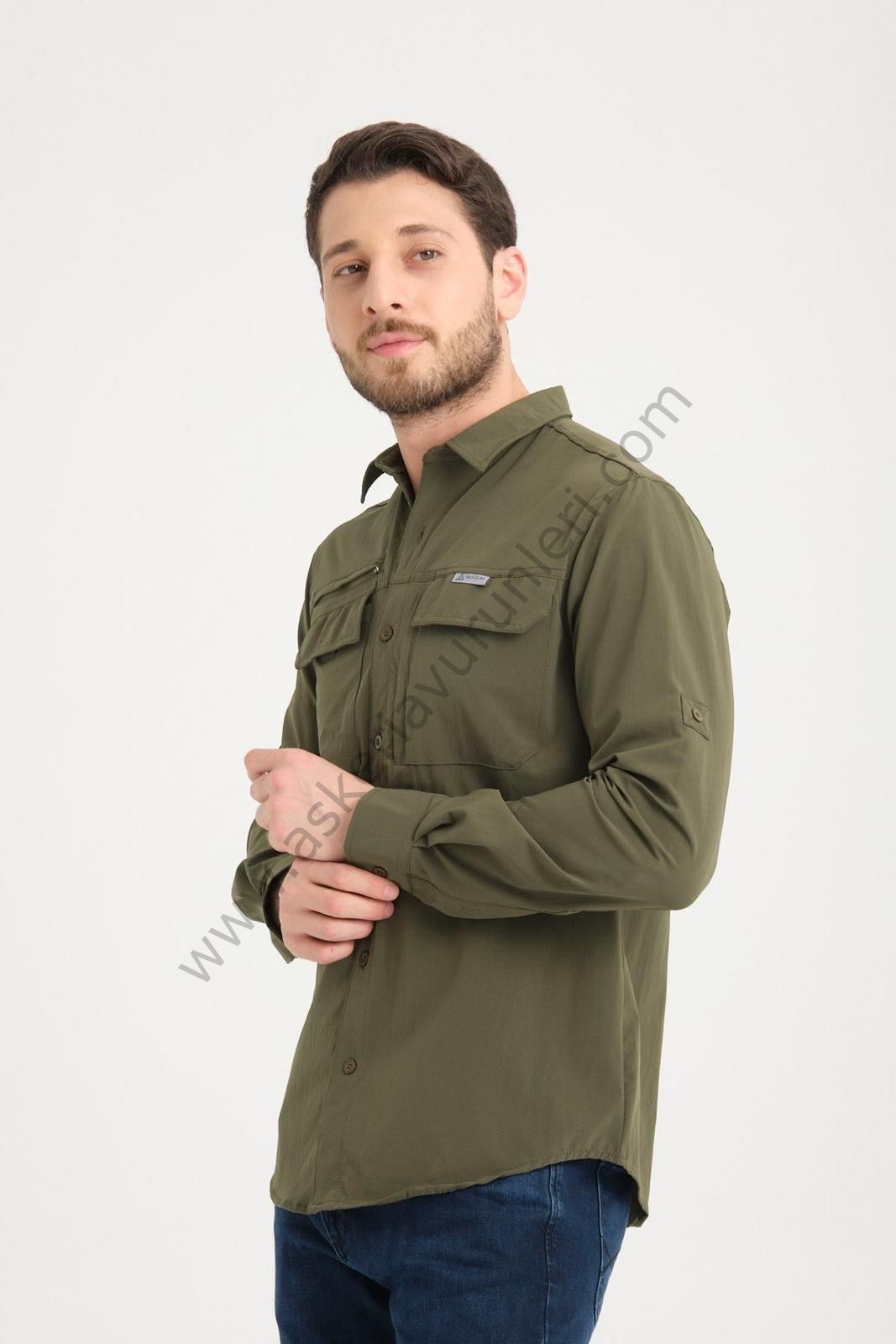 TAD GEAR TAKTİKAL CEPLİ LİKRALI GÖMLEK YEŞİL