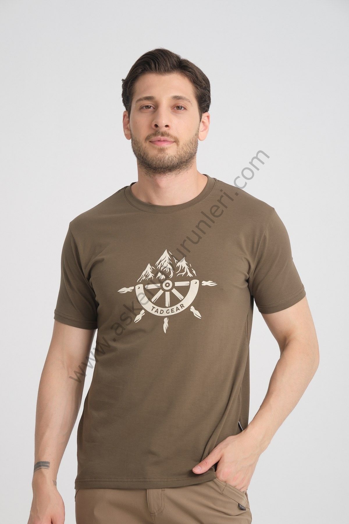 Tad Gear Tactical Series %95 Pamuk Penye Haki Tişört