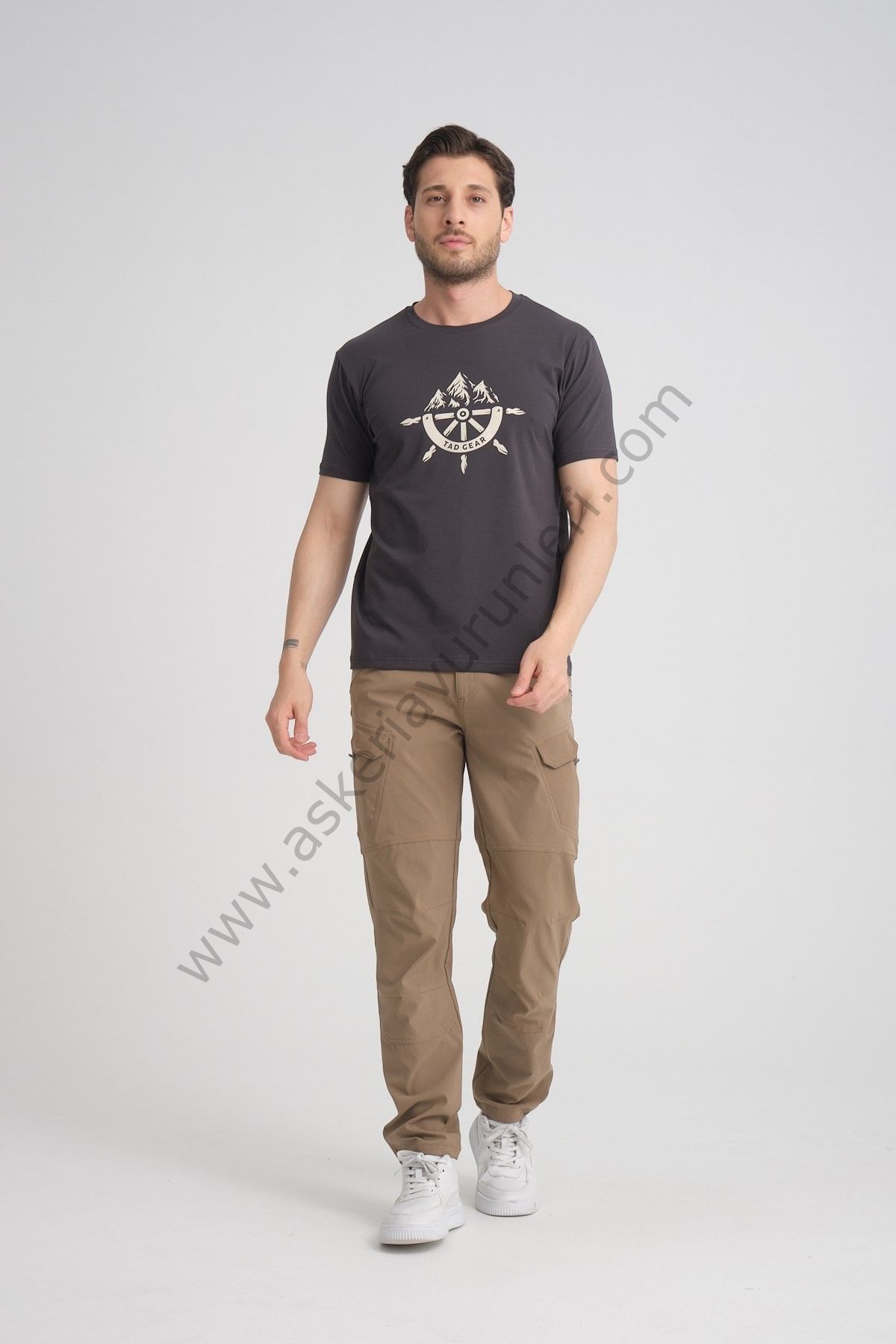 Tad Gear Tactical Series %95 Pamuk Penye Antrasit Tişört