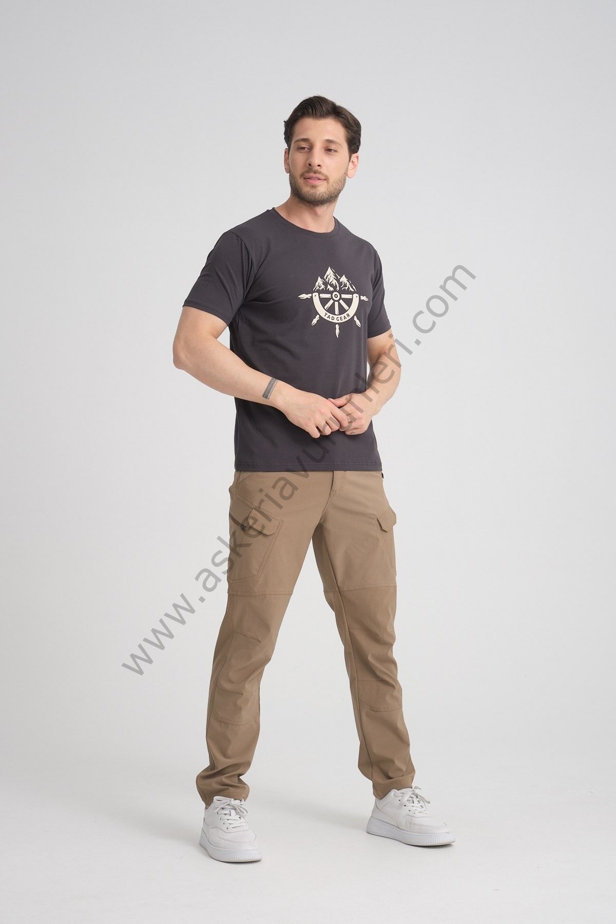 Tad Gear Tactical Series %95 Pamuk Penye Antrasit Tişört