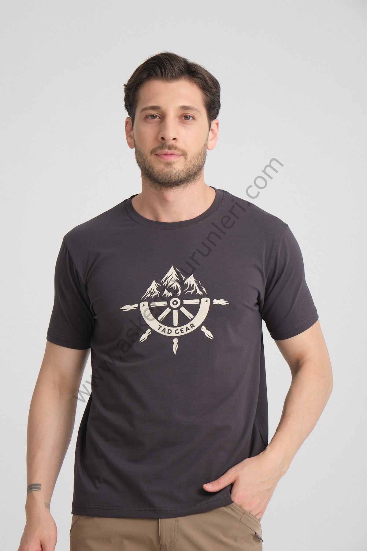 Tad Gear Tactical Series %95 Pamuk Penye Antrasit Tişört